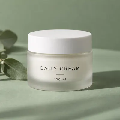 The same face cream jar with the label changed to 100 ml