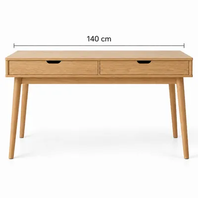 Desk listing image with the width label edited from 120 cm to 140 cm